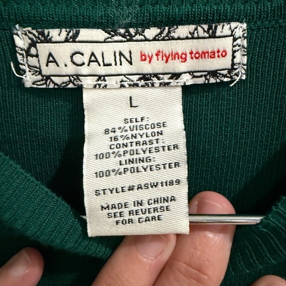 Flying Tomato Green Sequin Long Sleeve Dress Wicked Wizard of Oz - Picture 2 of 4